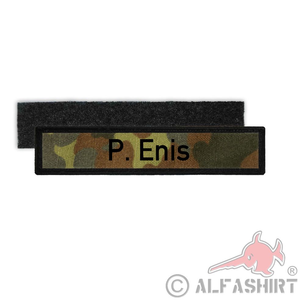 Patch Namensband P-Enis Humor BW -Band-Schild Karneval Penis Glied #35037