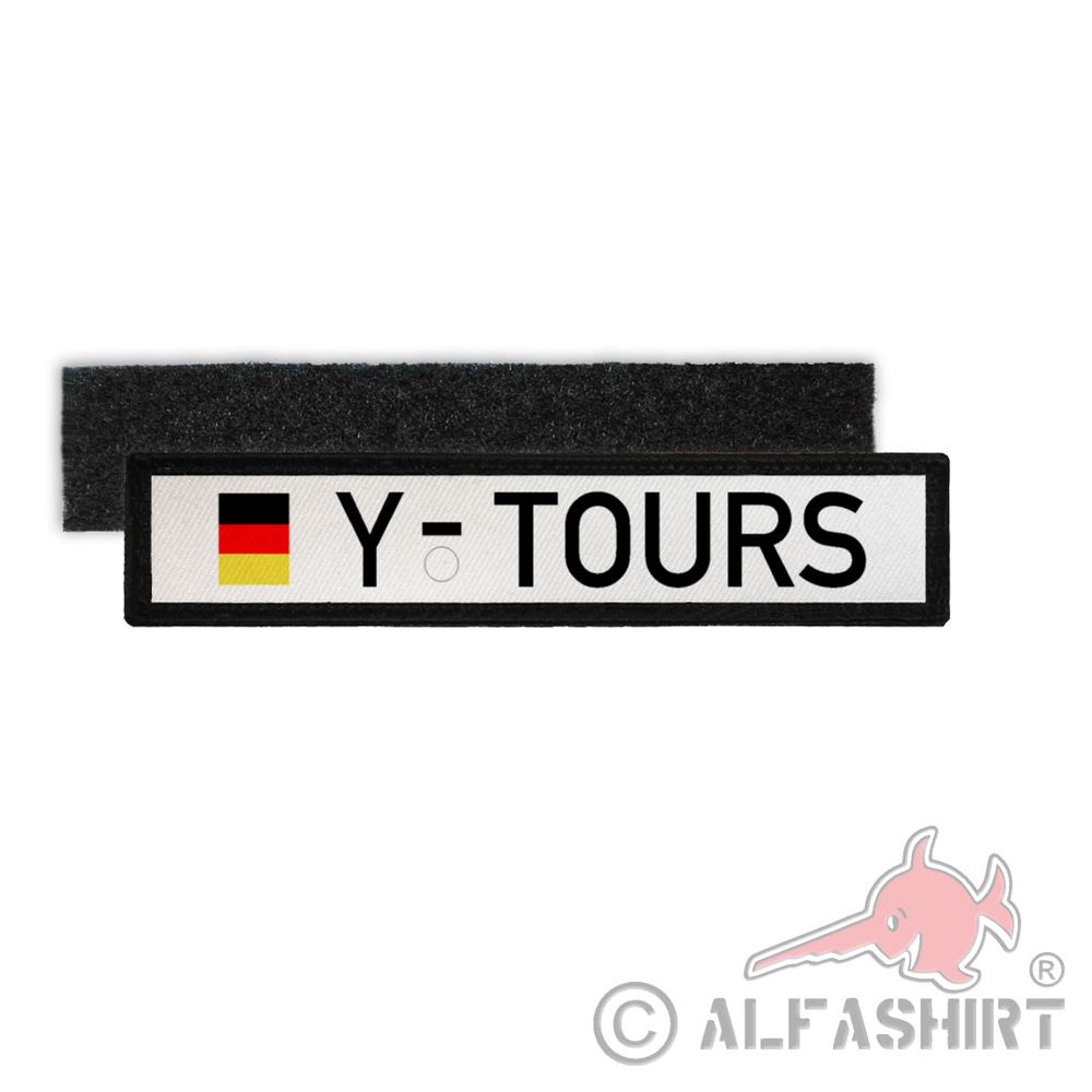Name Patch Y License Plate Tours License plate BW Germany Military # 30634