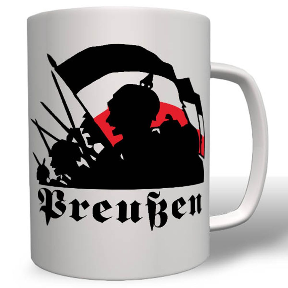 Berlin Preußen Wk Wilhelm Pickelhaube Schwarz Weiß Rot Fahne Tasse #16725