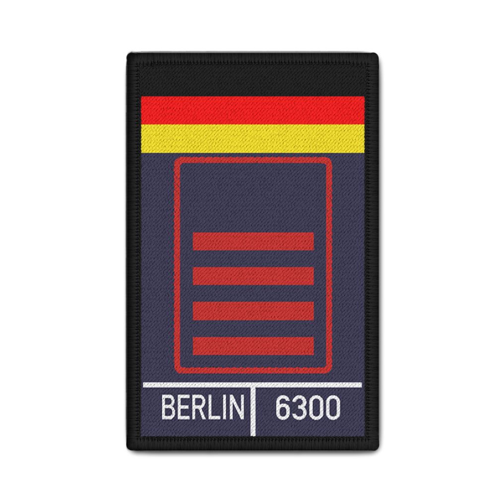Rank Patch Feuerwehr Oberfeuerwehrmann Berlin 6300 FW Feuer 9,8x6cm #33875