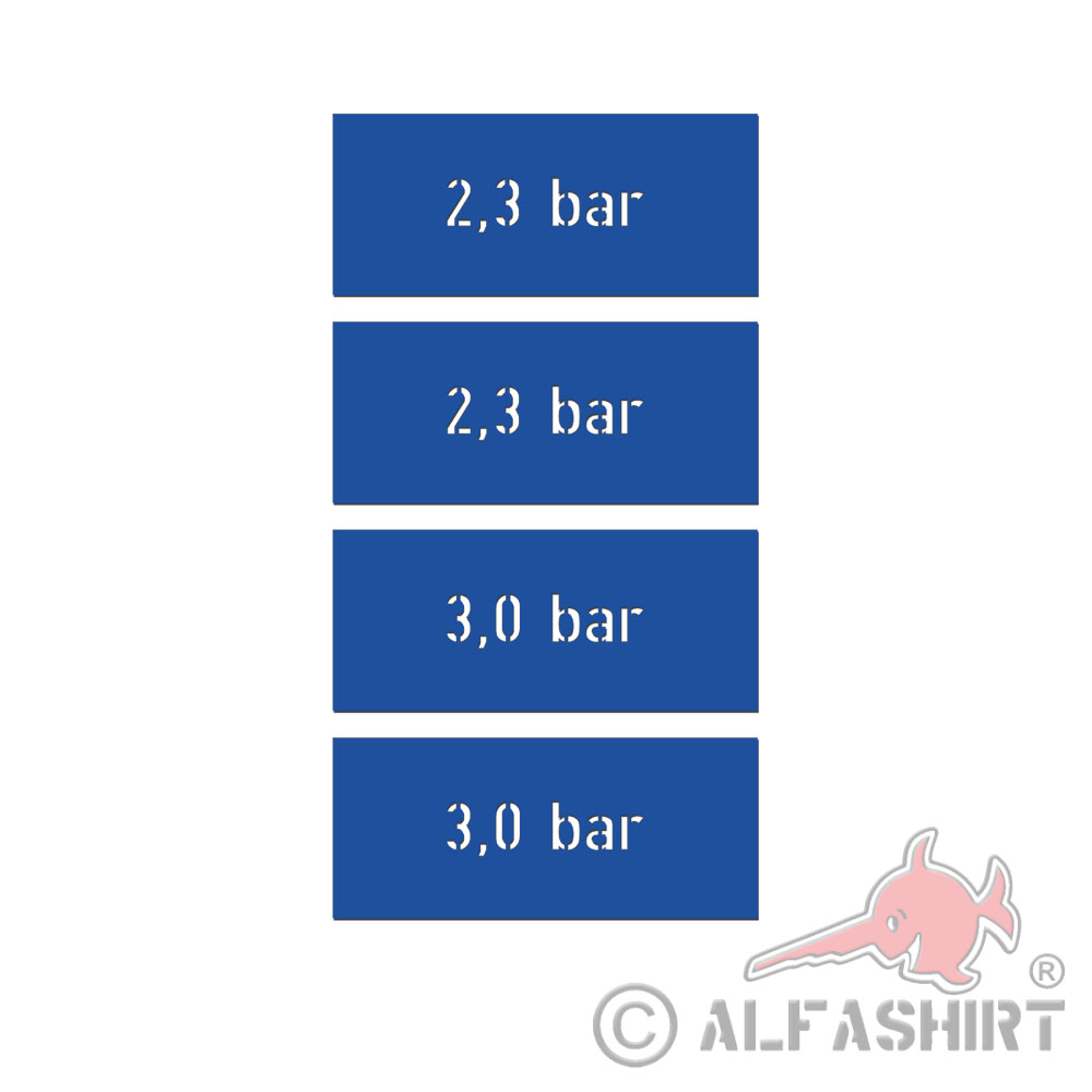 Tire pressure 2.3 / 3.0 bar 2320 truck suitable for Volkswagen Bombardier 7x2cm A5800
