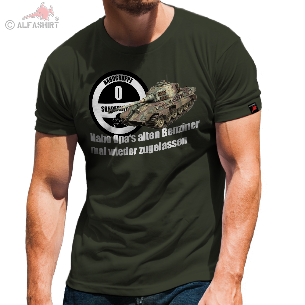 Königstiger Opas alten Benziner Panzer Panzerkampfwagen 182 T-Shirt #32166