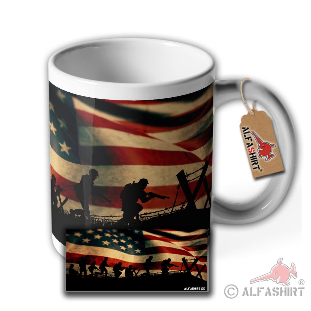 Tasse American Veterans USA Soldat Reserivst Nation Amerika Becher #35206