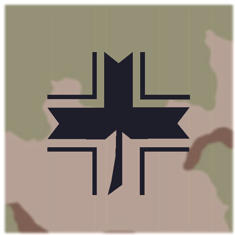 Sticker Croatia Air Force Coat of Arms Badge (black, 10x10cm) # A119