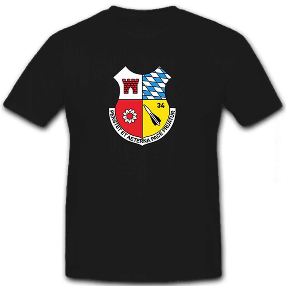 FlaRakBtl 34 Flugabwehr Hawk Bundeswehr Bw Rakete Militär - T Shirt #8488