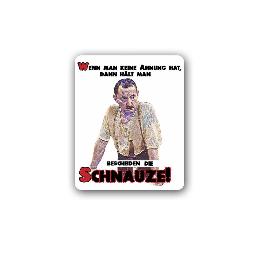 Aufkleber/Sticker Alfred Tetzlaff Schnauze halten Sitcom TV Kult 6x7cm A3912