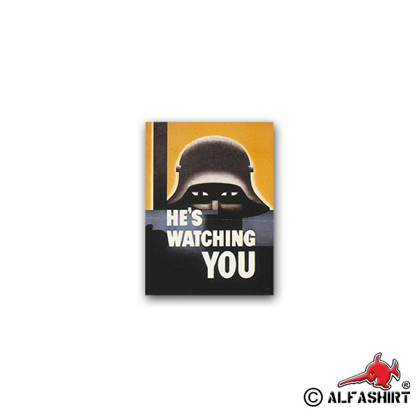 Aufkleber/Sticker He's watching you Armee USA Amerika Soldat 5x7cm A2128