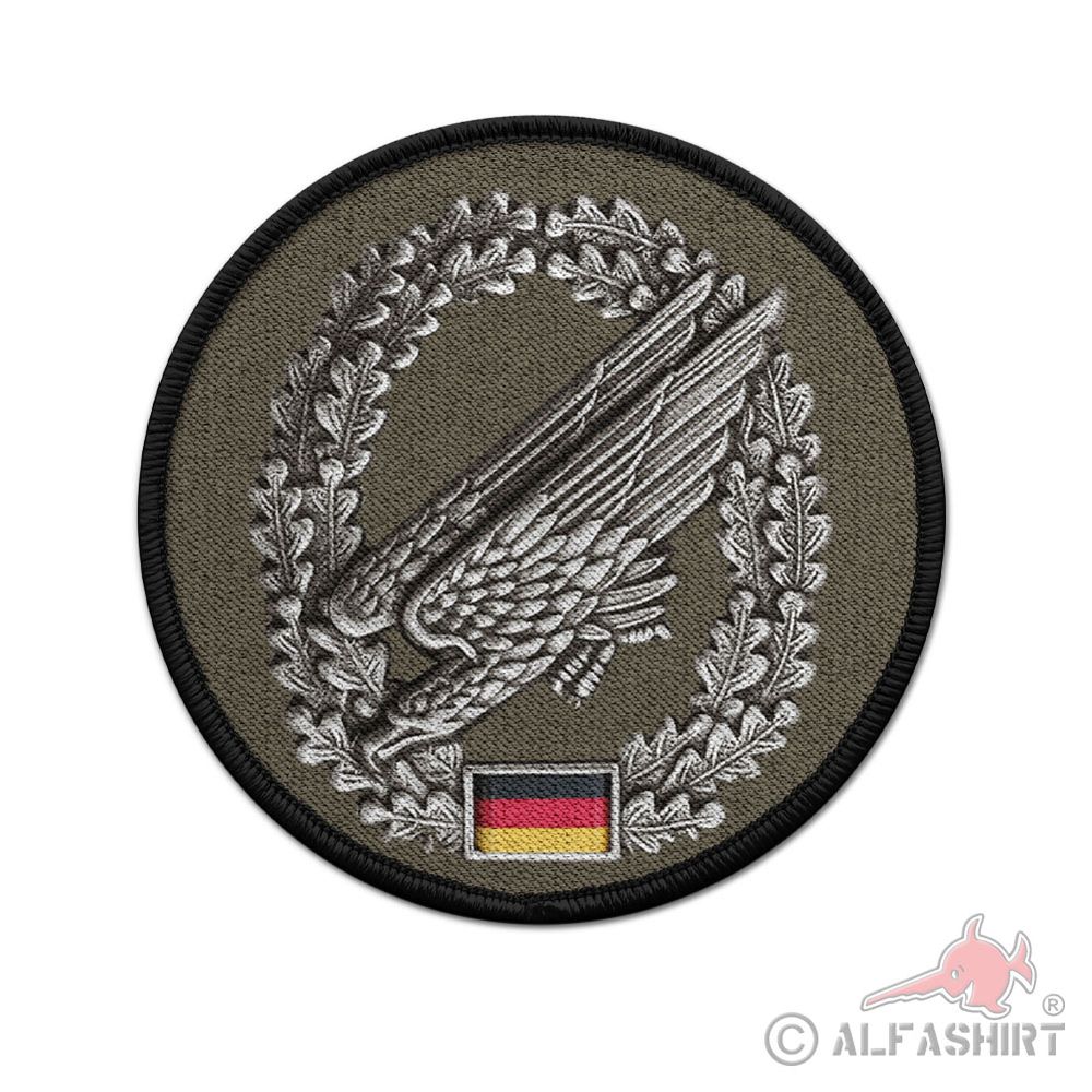 Patch Fallschirmjäger Barettabzeichen Bundeswehr Oliv Adler Deutschland #38612