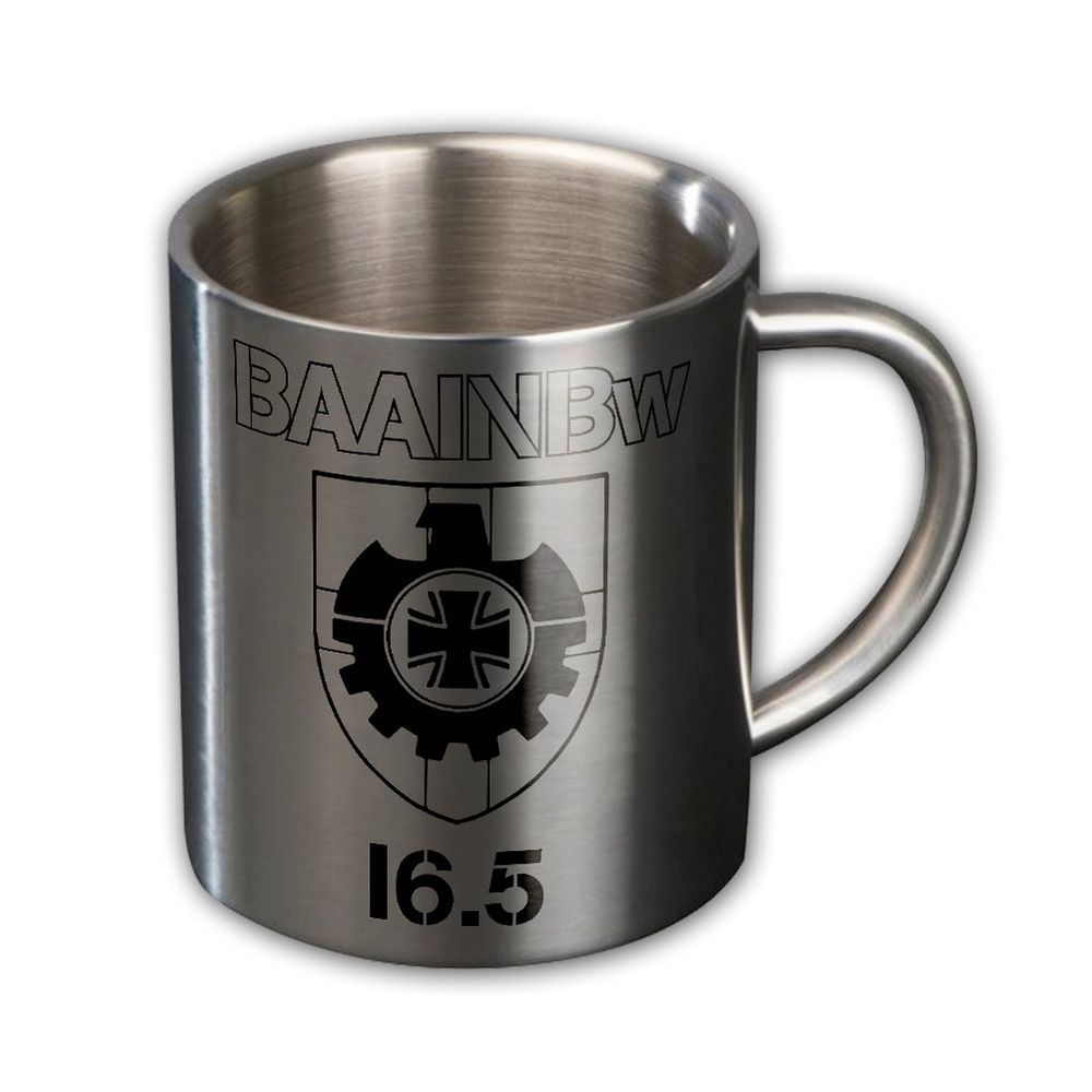 Metallbecher personalisierbar BAAINBw I6-5 HptFw Hauptfeldwebel Dienst #43865