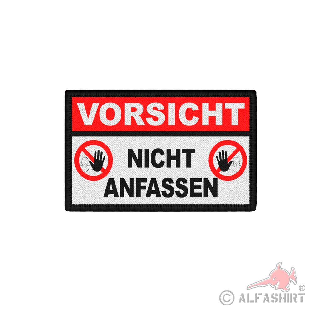 Patch VORSICHT nicht anfassen Hund Ausrüstung Rucksack Airsoft #39768