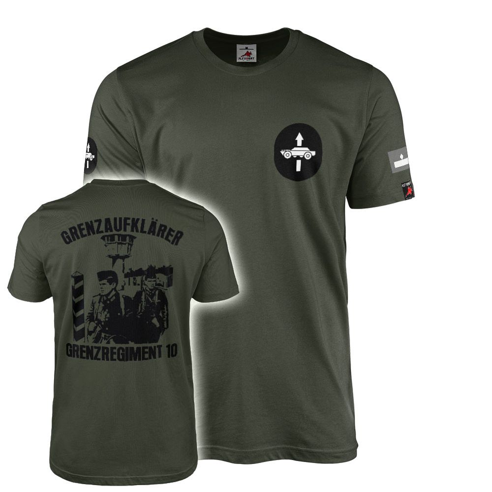 T-Shirt Grenzaufklärer DDR NVA Grenzregiment 10 GR-10 Grenzkommando Süd #47551