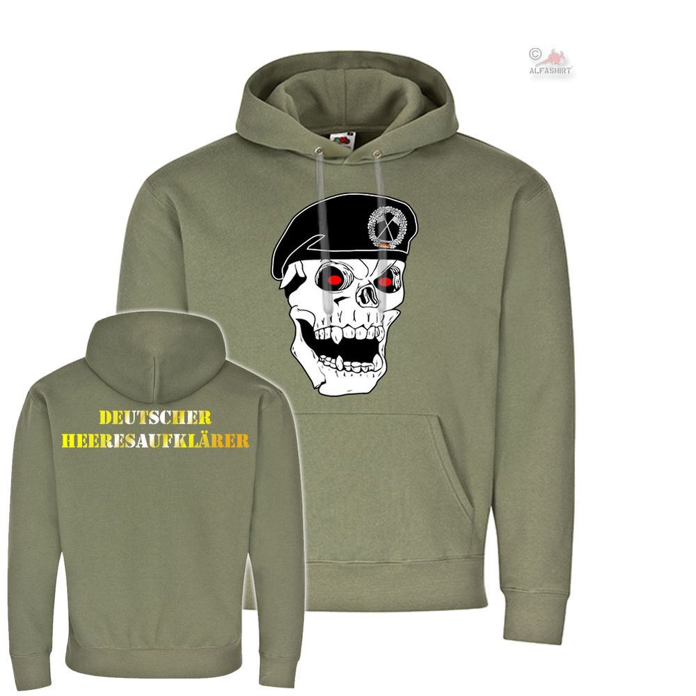 Deutscher Heeresaufklärer Skull BW Soldat Aufklärer Barett Hoodie #19343