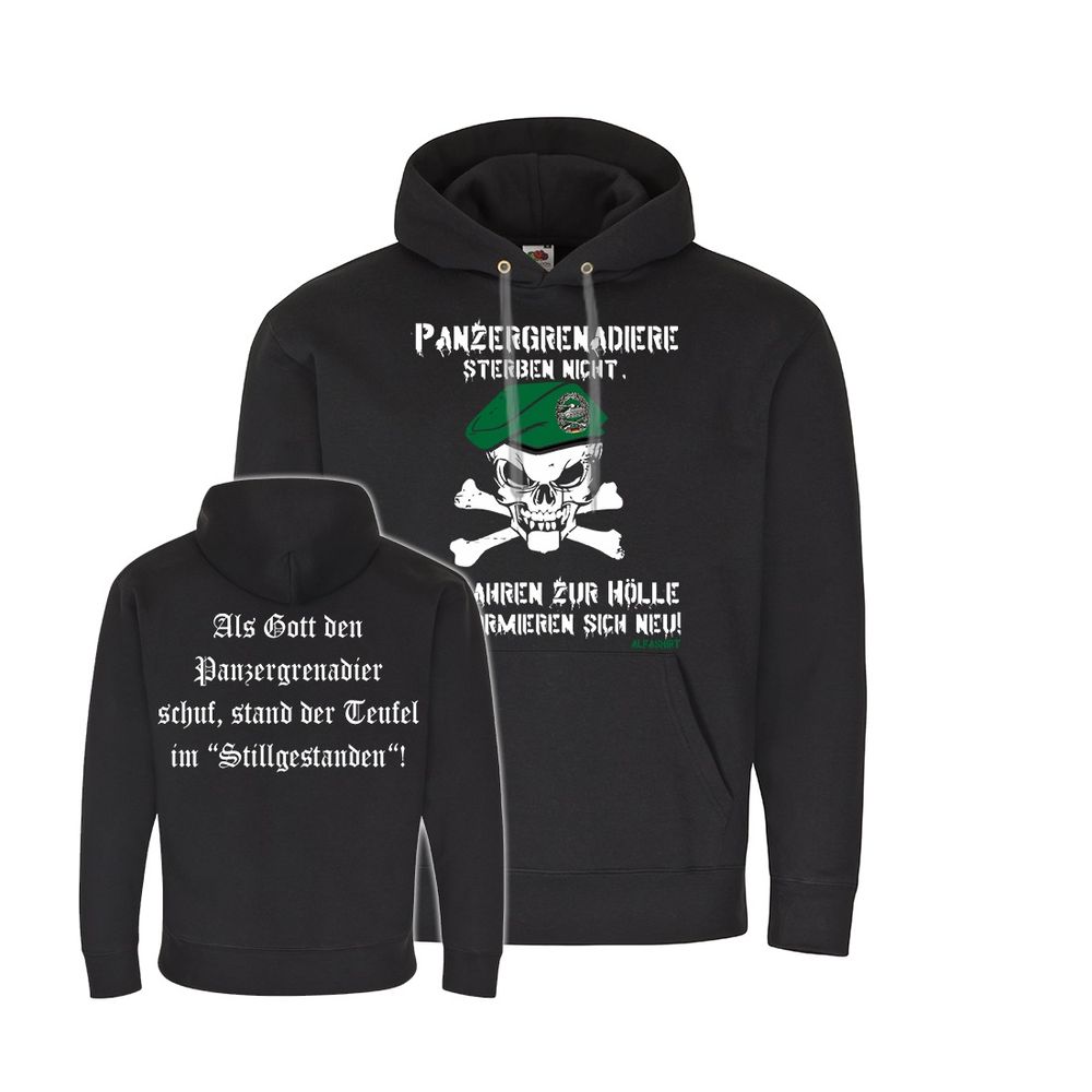 Hoodie Panzergrenadiere Do not Die They Go To Hell Pz # 31984