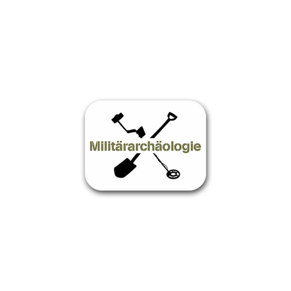 Sticker Military Archeology Field Research Finds Object 9x7cm A2483