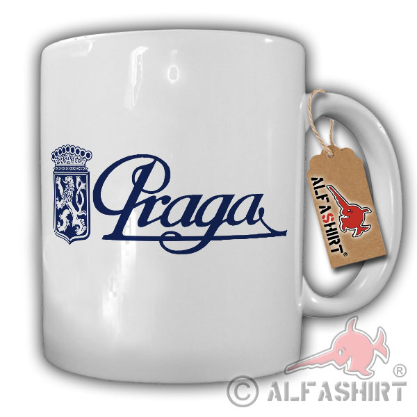 Tasse Praga Oldtimer Logo Auto Schriftzug Militärfahrzeug Tschechien LKW #17787