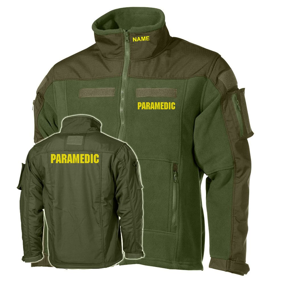 Combat Fleecejacke Paramedic GESTICKT Sanitäter Notarzt Doktor Feldarzt #32608