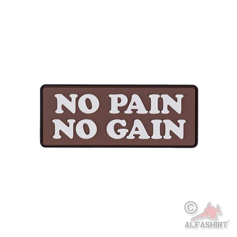 3D Rubber Patch 4.3x10.8cm No Pain No Gain Training Strength Training Without Effort #45779