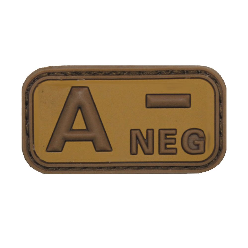 A Neg Patch 3D Rubber Emblem Blutgruppe Null Aufnäher Isaf Tarn 5cmx2,5cm #20483