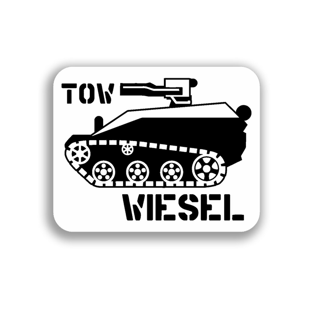 Sticker Tow weasel full-track vehicle anti-tank weapon 9x7cm A1574