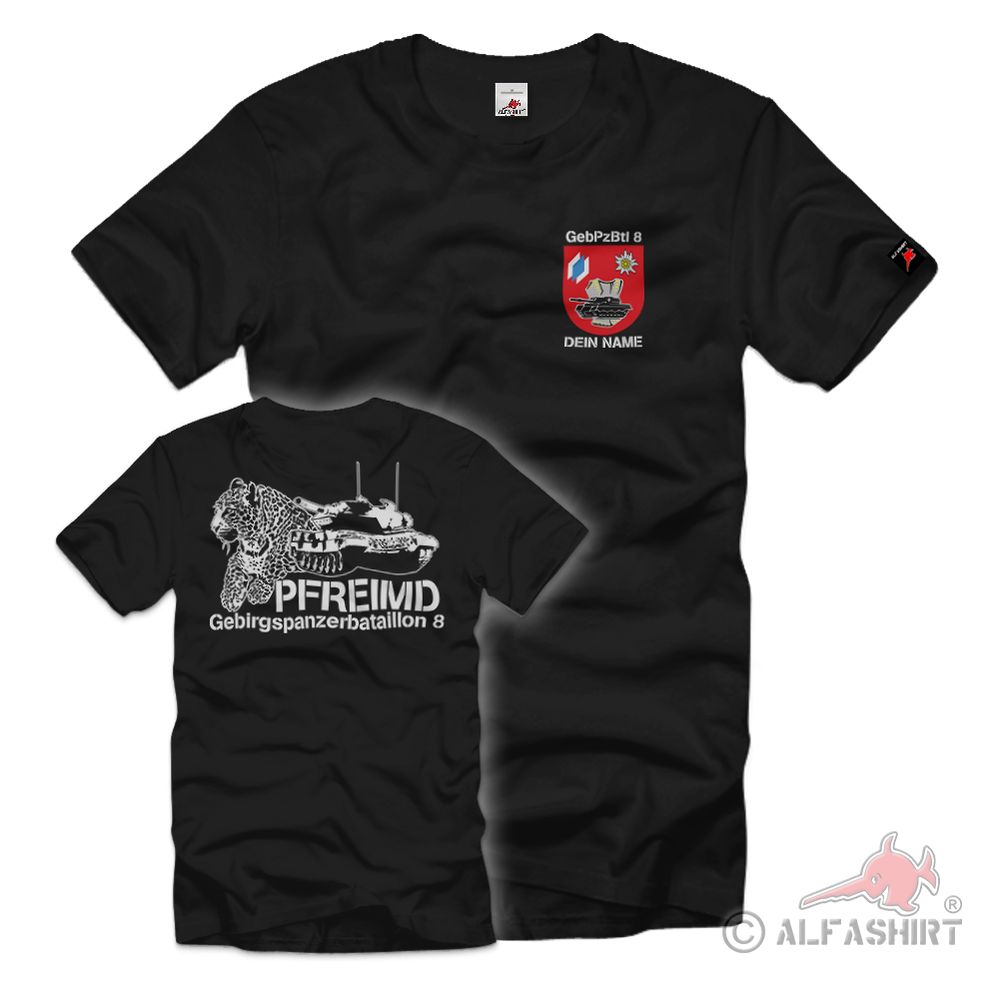 GebPzBtl 8 Company Bundeswehr Mountain Tank Battalion Leopard T Shirt # 38470