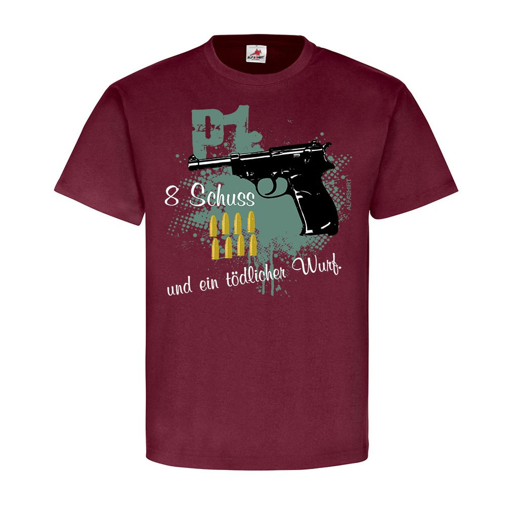 8 Schuss und ein tödlicher Wurf BW Pistole 1 Bundeswehr P Fun Humor #24809