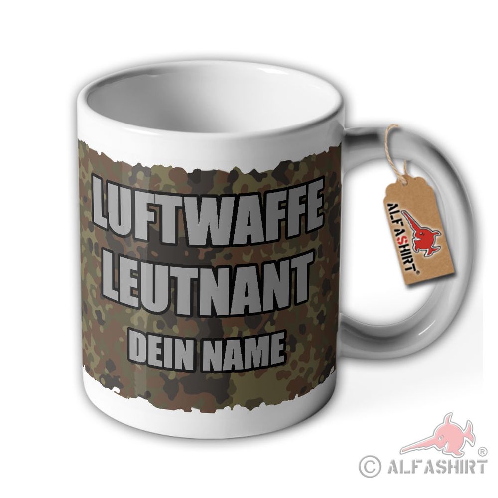 Mug Luftwaffe Lieutenant Personalized Troop Badge of Rank Bundeswehr # 35637