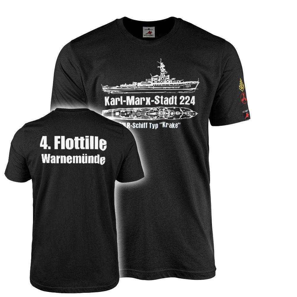 T-Shirt NVA Volksmarine Obermaat Maschine 4. Flottille Warnemünde #46896