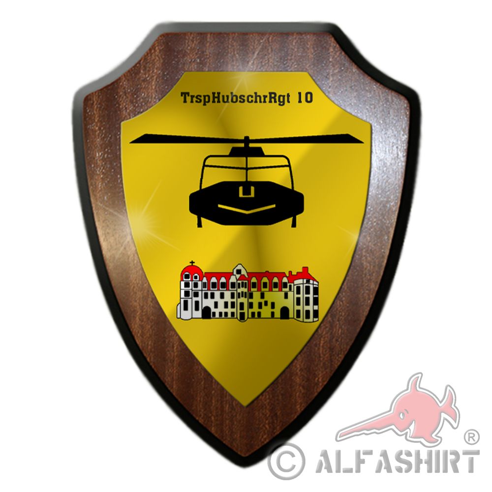Heraldic shield TrspHubschrRgt 10 Lüneburger Heide Heeresfliegerregiment # 37460