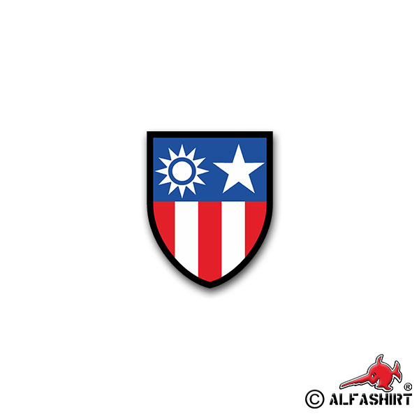 Sticker China Burma India CBI Command United States 6x7cm A1630