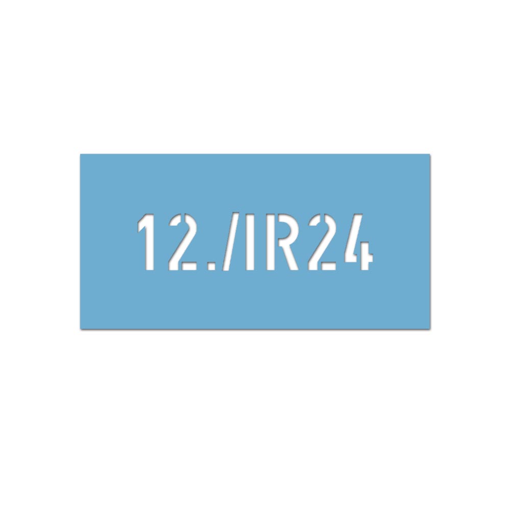 Painting template 12 Infantry Regiment 24 Marienburg sticker 8x2cm # A5733