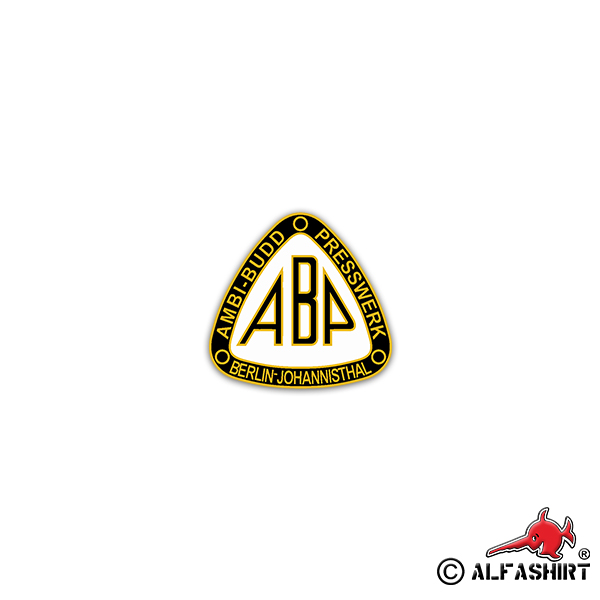 Aufkleber/Sticker AMBI-BUDD Presswerk Berlin Logo Produktion 7x7cm A2617