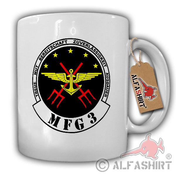 Tasse MFG 3 Marineflieger Geschwader BW Bundesmarine Abzeichen Wappen #17751