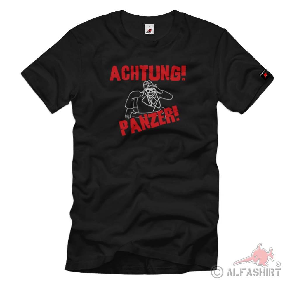 Achtung Panzer Tiger Fibel WH Germany Tank Comic Kommandat T Shirt #1853