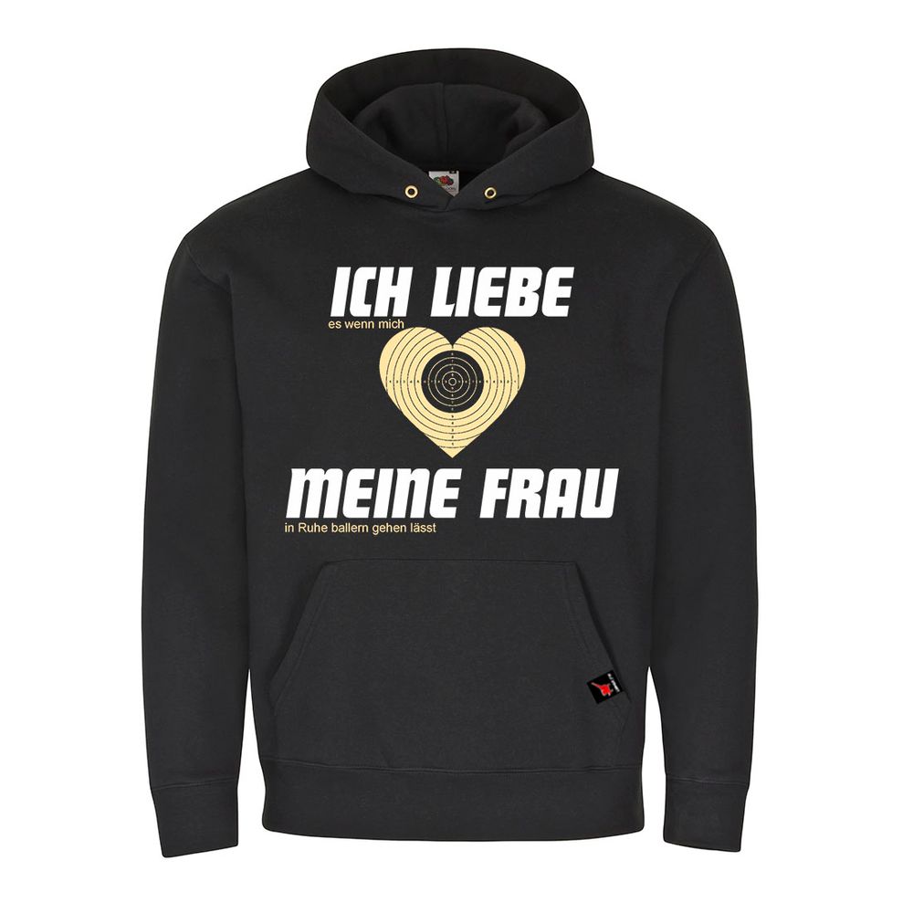 Hoodie ICH LIEBE es wenn mich MEINE FRAU ballern gehen lässt Sportschütze #39025