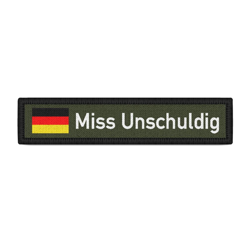 Patch Namensschild Miss Unschuldig BW Prinzessin Humor KDO Aufnäher #27891