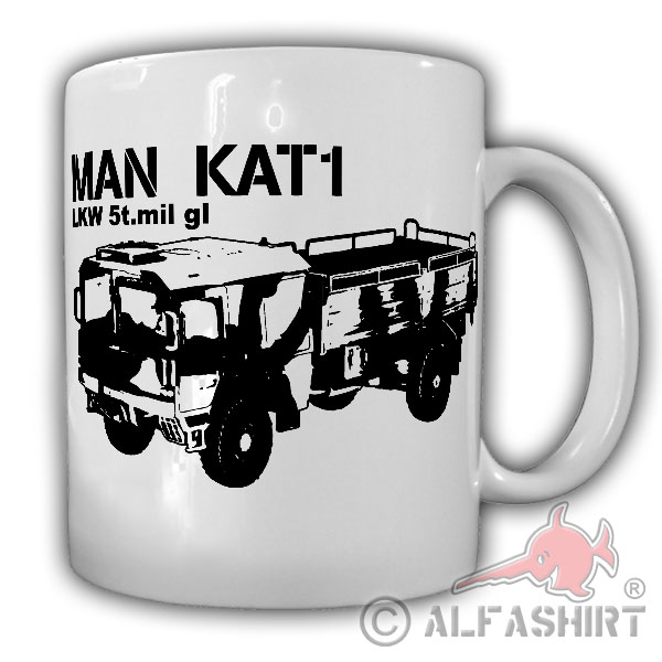 Tasse MAN Kat 1 BW LKW 5t mil gl 5 Tonner 4X4 LKW Versorger Transport #18534