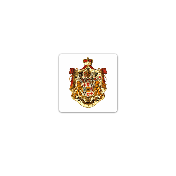 Sticker Waldeck-Pyrmont Coat of Arms Burg Waldeck Eder Hesse 7x7cm A3270