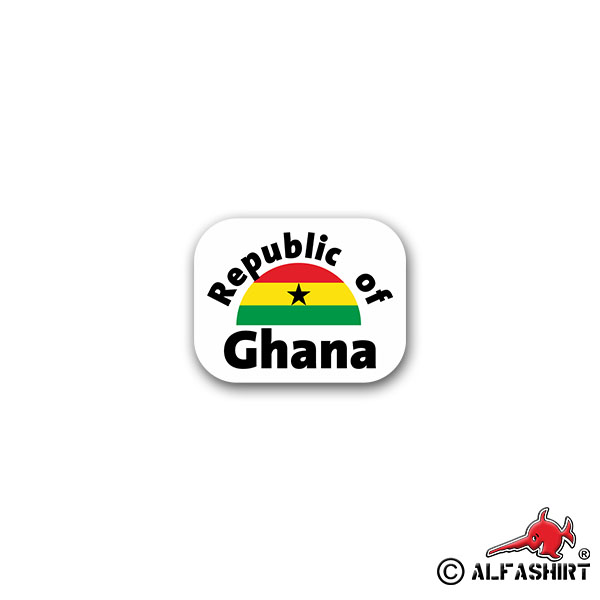 Aufkleber/Sticker Republic of Ghana Land Westafrika Freedom Justice 9x7cm A2582