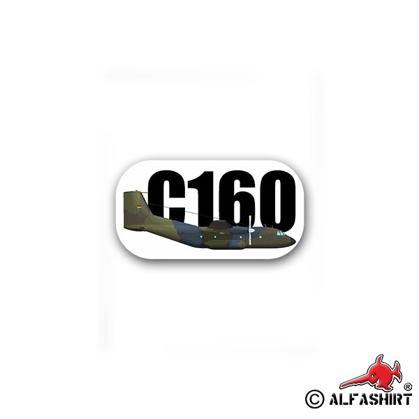 Sticker C160 Transport airplane military France flight 13x7cm A1813