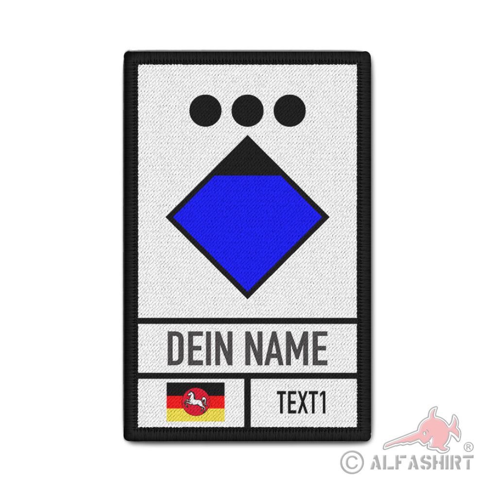 Patch 9,8x6cm personalisierbar Zugführer Niedersachsen Bundesland #42342