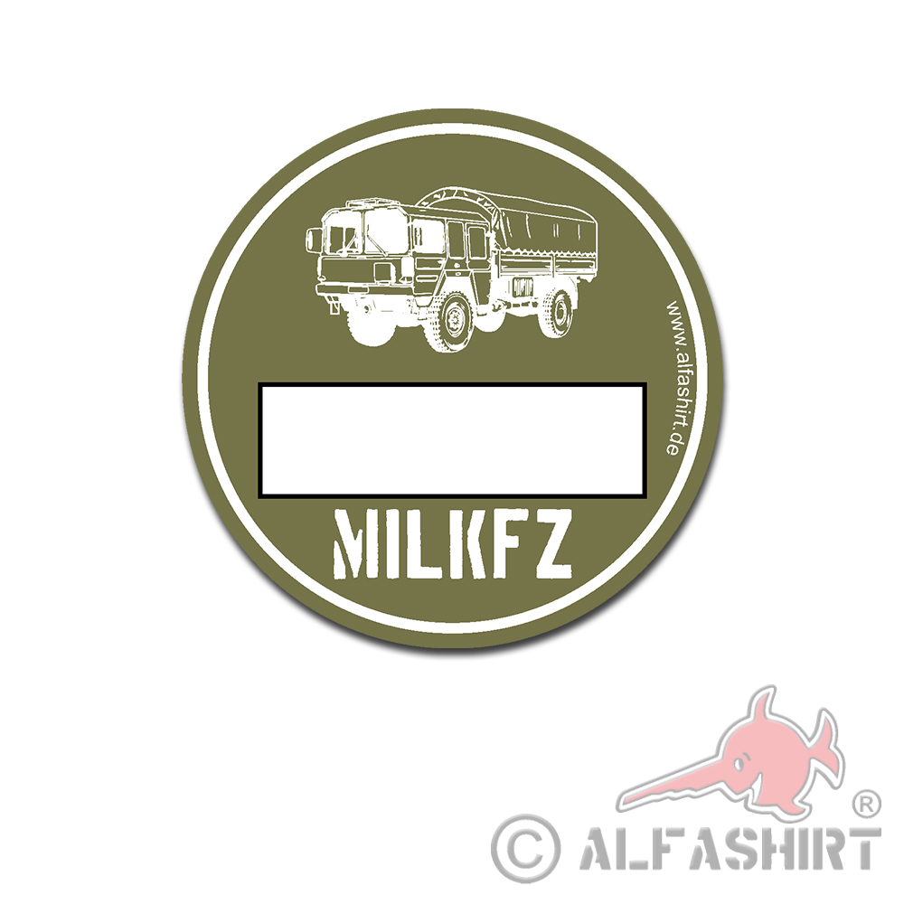 Fun environmental badge for BW MilKFZ Bundeswehr KAT1 truck olive environmental zone 8cm # A4804