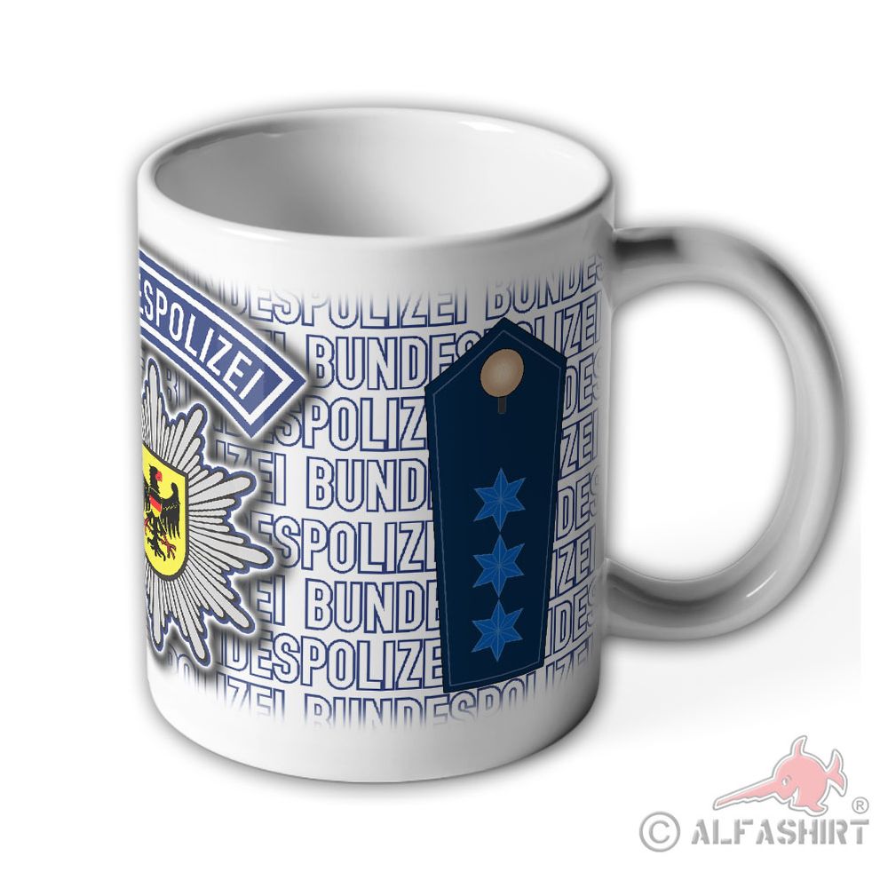 Polizeiobermeister Bundespolizei BPOL POM Dienst Revier Dienstgrad Tasse #27698
