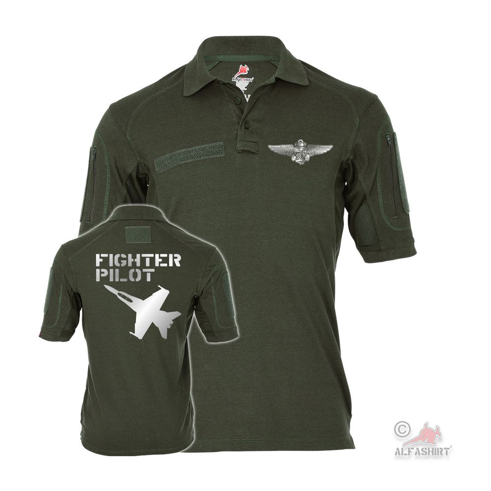 Tactical Poloshirt F Eightteen Aviation insignia Reflex Navy Marine #40517