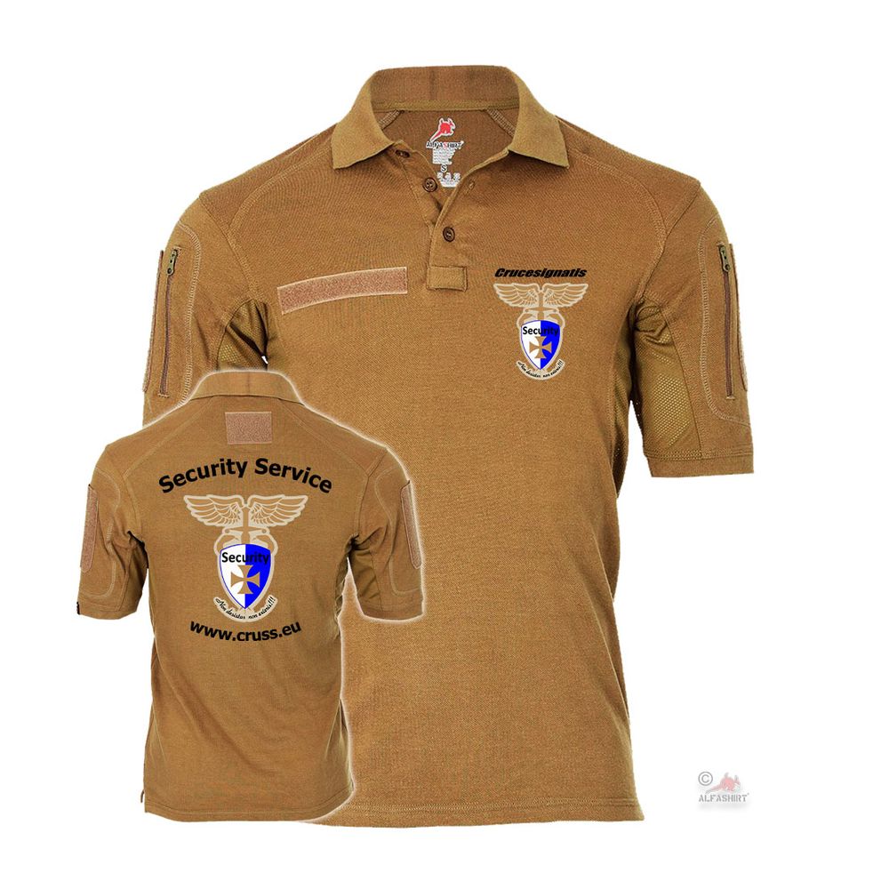 Tactical Ploshirt sand Cruss Security Service #K02354