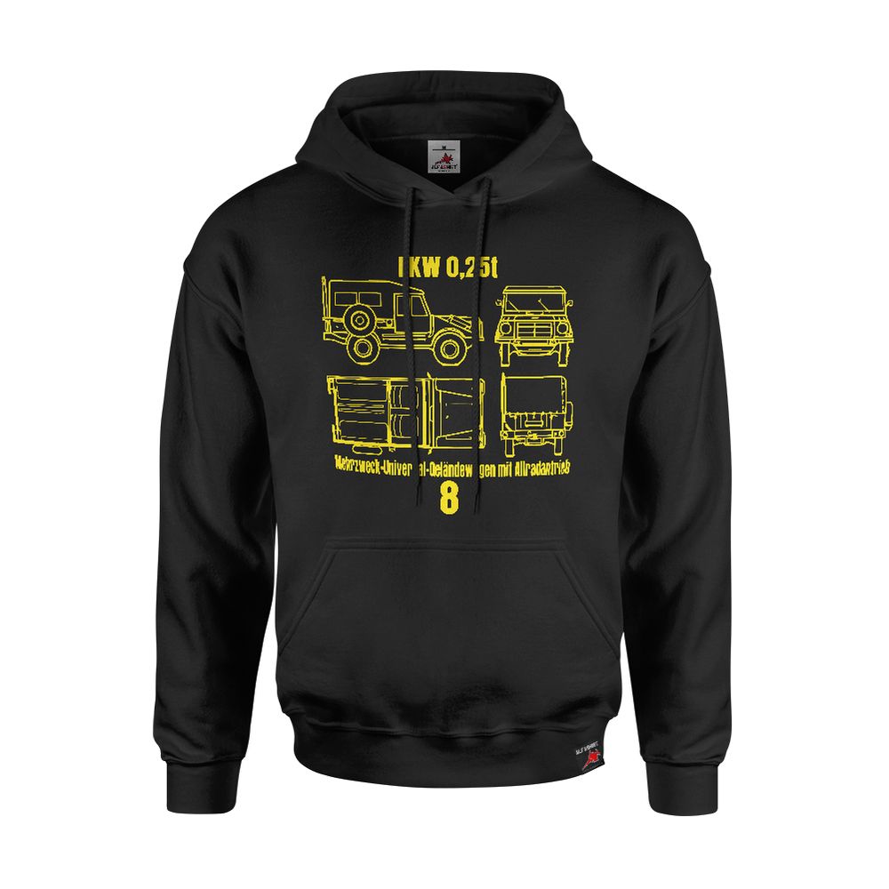 LKW 0,25t-Bundeswehr Mehrzweck-Universal-Geländewagen mit Allradantrieb 8 Sitzer BW - Hoodie #8912