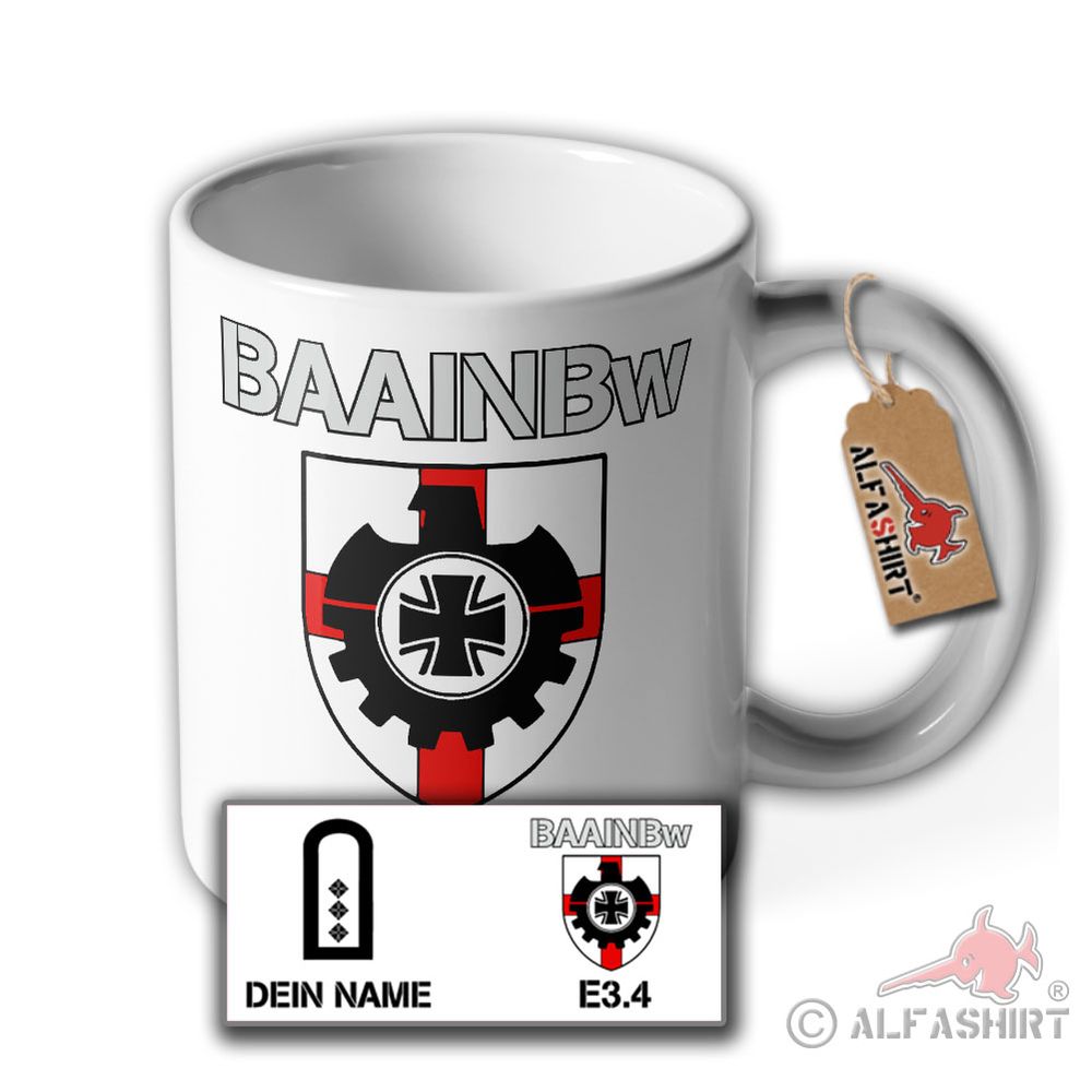 Tasse personalisierbar BAAINBw E3-4 Bundesamt Ausrüstung #43483