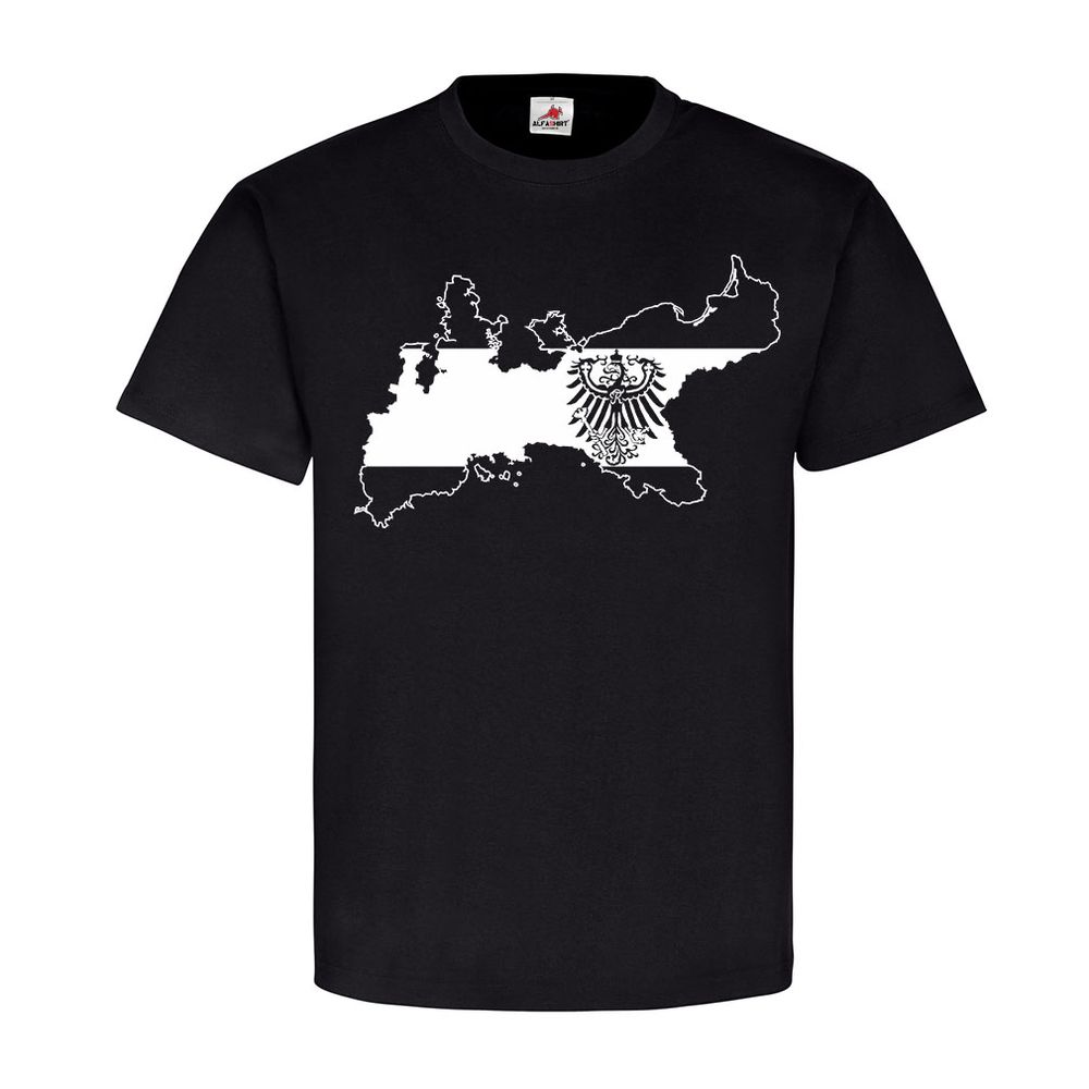 Preußen Ostpreußen Deutschland Karte Friedrich der Große Preußenadler Elch Geweih Schaufel Wappen - T Shirt #17692