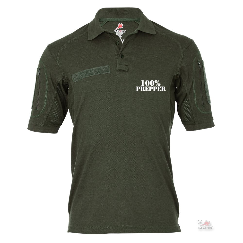 Tactical Poloshirt Alfa - Prepper 100% to be prepared Katastrophe #19058