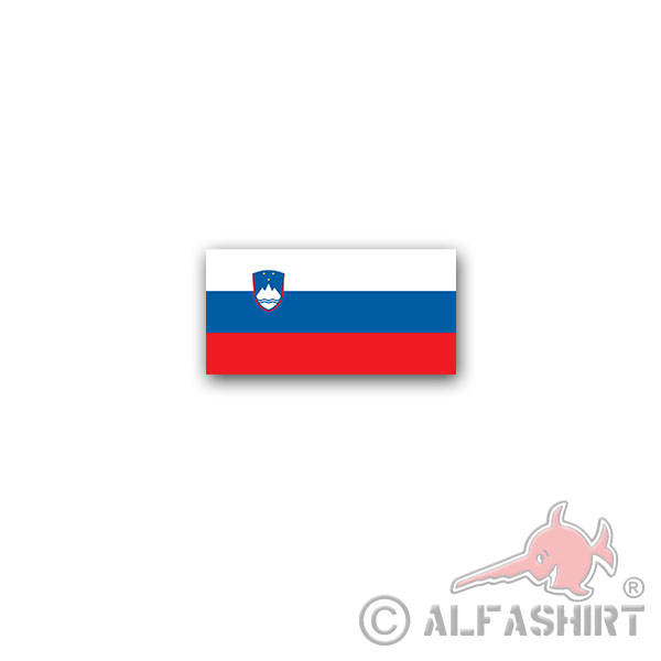 Sticker Slovenia Flag Republika Slovenija Slovenian 7x3,5 cm A3030