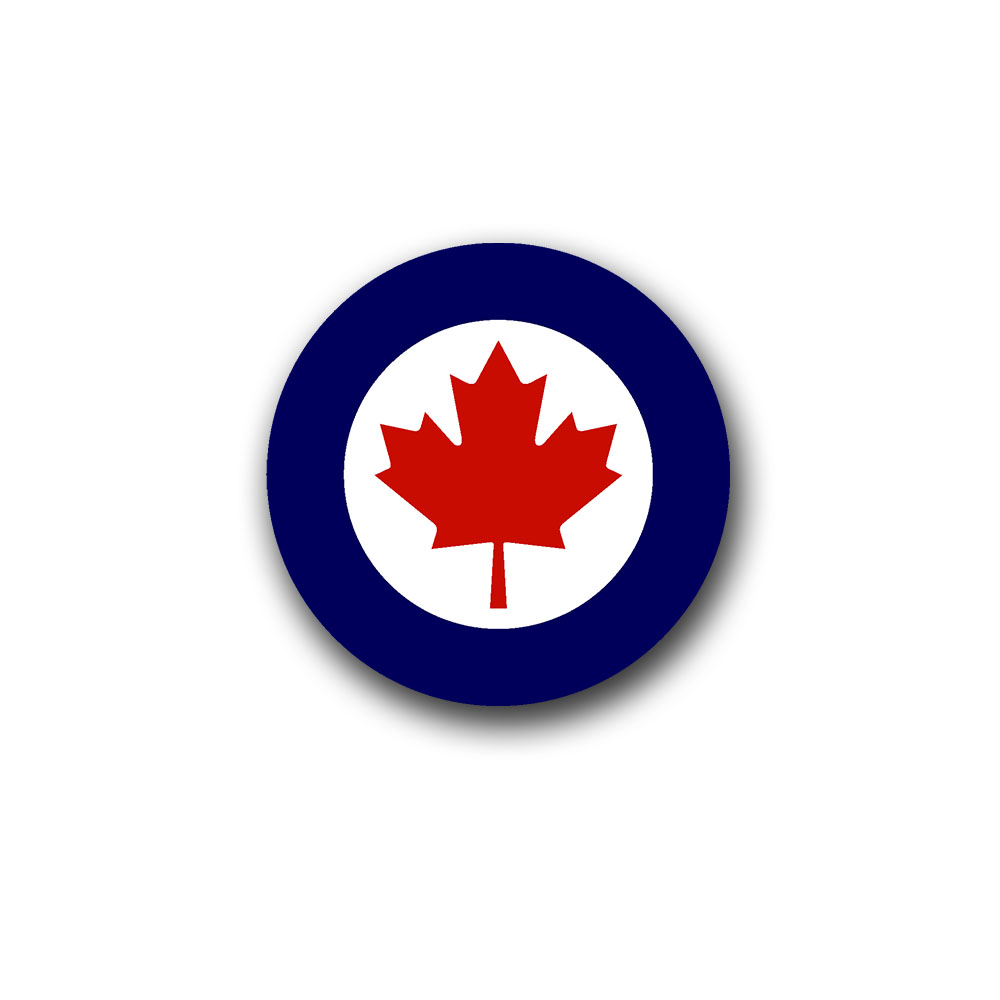 Sticker Cockade Canada Royal Canadian Air Force Maple Military 7x7cm #A6639